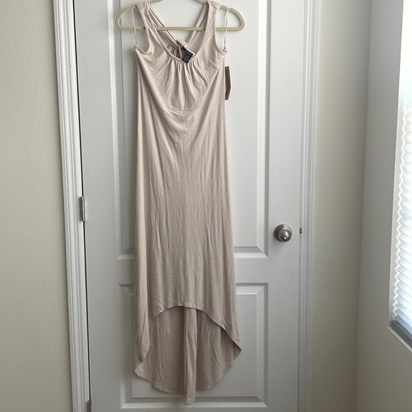 Dkny Dresses & Skirts - NWT - DKNY Long Dress with asymmetrical hem, cross cross back and no sleeves.